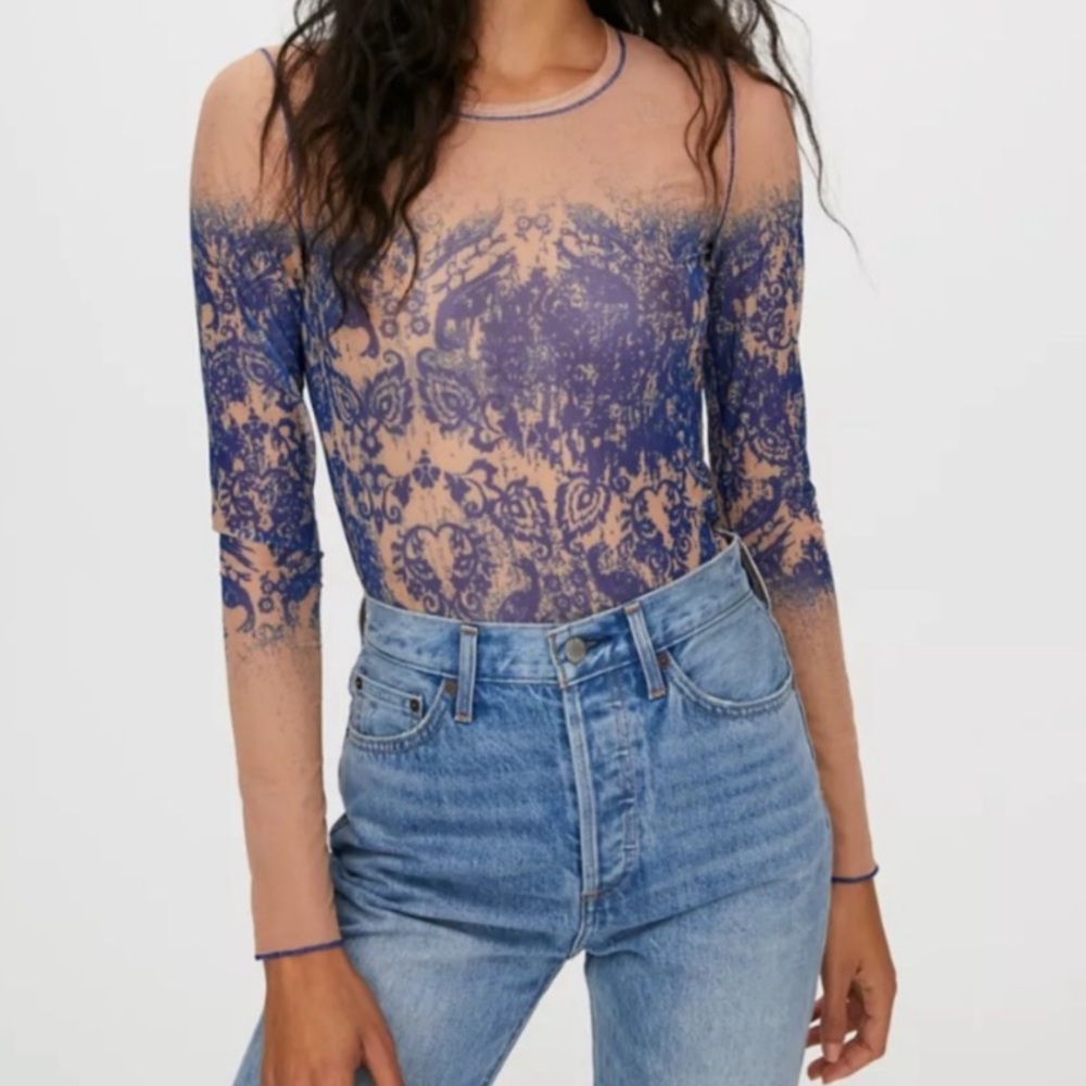 WILFRED Mesh Long Sleeve Top